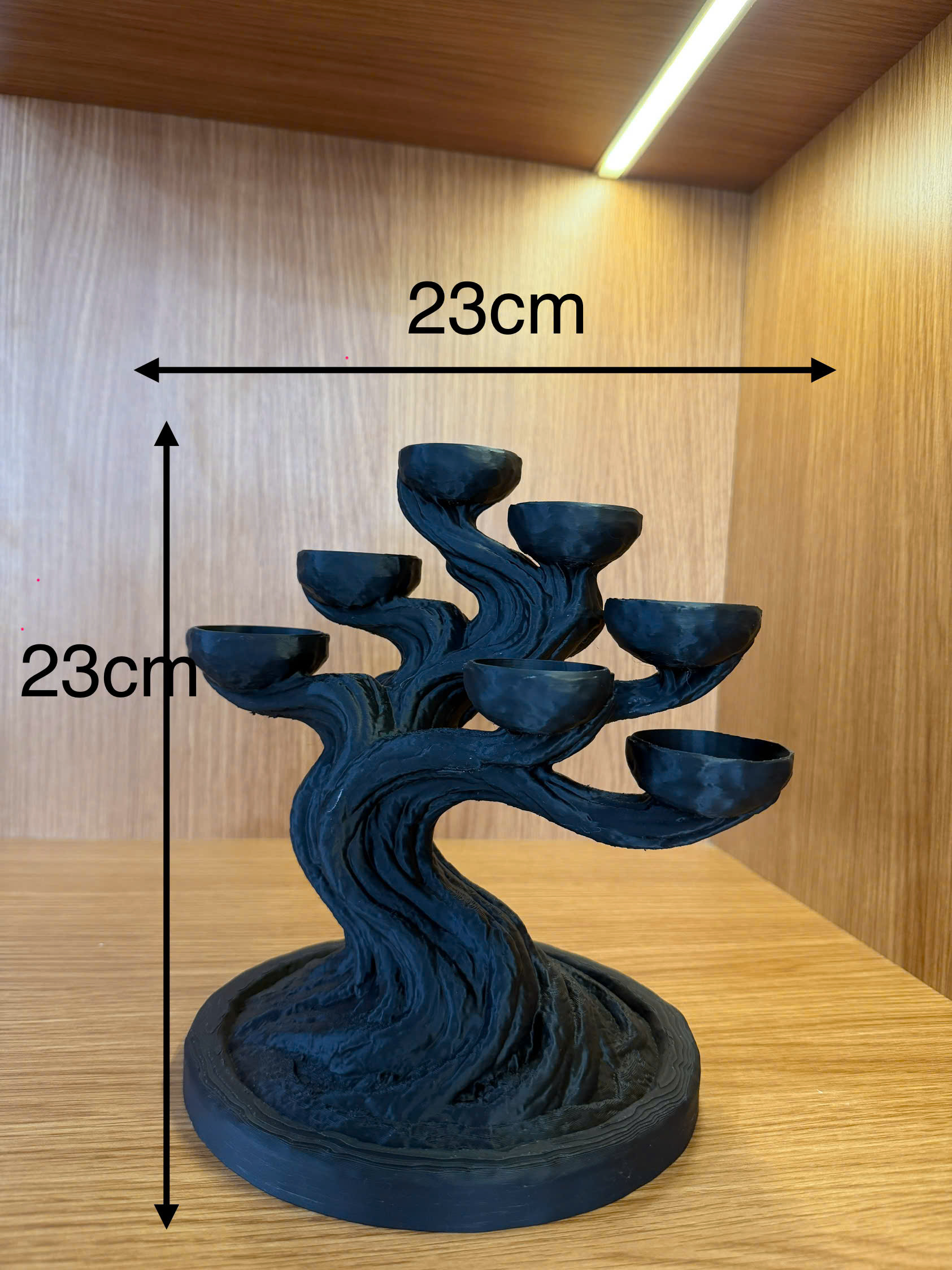 Chậu Cây Bonsai 3D 7 Chén – Decor Nghệ Thuật Bàn Làm Việc
